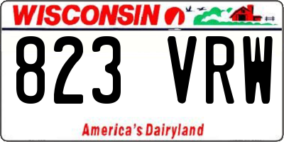WI license plate 823VRW