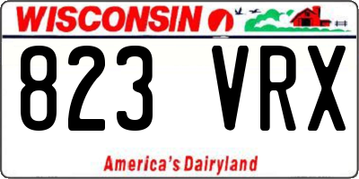 WI license plate 823VRX