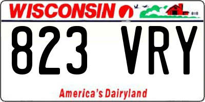 WI license plate 823VRY