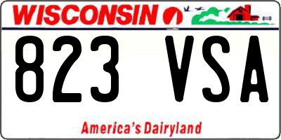 WI license plate 823VSA