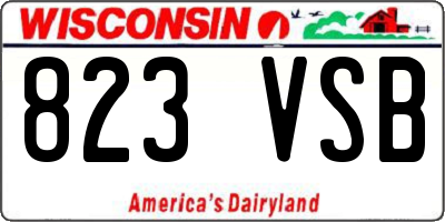 WI license plate 823VSB