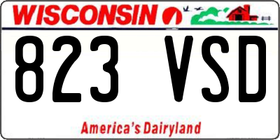 WI license plate 823VSD