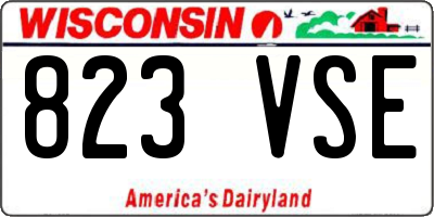 WI license plate 823VSE