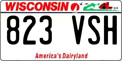 WI license plate 823VSH