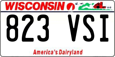 WI license plate 823VSI