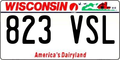 WI license plate 823VSL