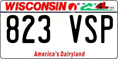 WI license plate 823VSP