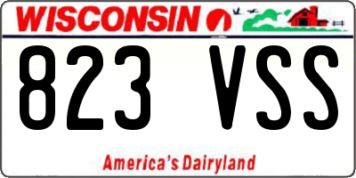WI license plate 823VSS