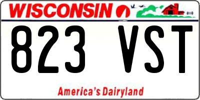 WI license plate 823VST