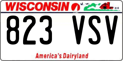 WI license plate 823VSV