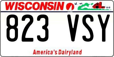 WI license plate 823VSY