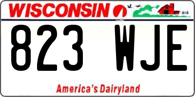 WI license plate 823WJE