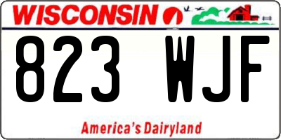 WI license plate 823WJF