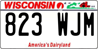 WI license plate 823WJM