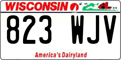 WI license plate 823WJV