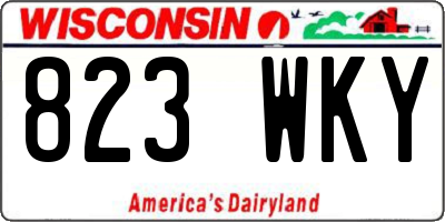 WI license plate 823WKY