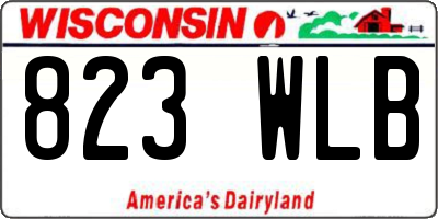 WI license plate 823WLB