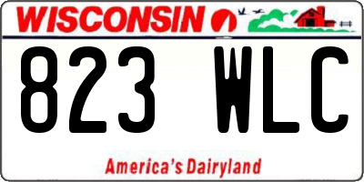 WI license plate 823WLC