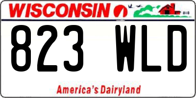 WI license plate 823WLD