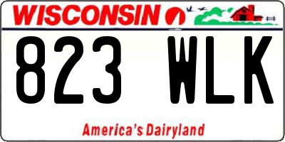 WI license plate 823WLK