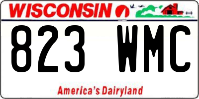 WI license plate 823WMC