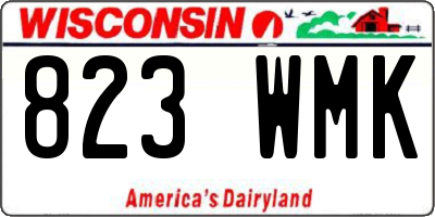 WI license plate 823WMK