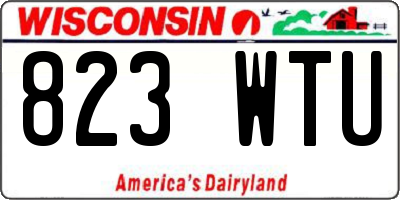 WI license plate 823WTU
