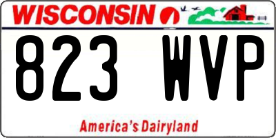 WI license plate 823WVP