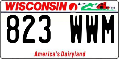 WI license plate 823WWM