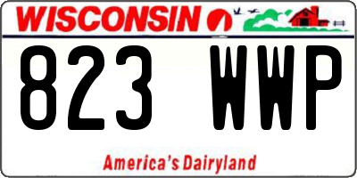 WI license plate 823WWP