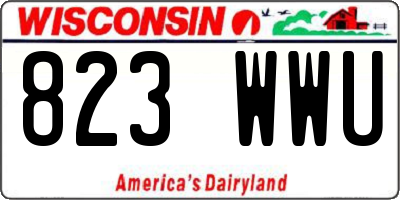 WI license plate 823WWU