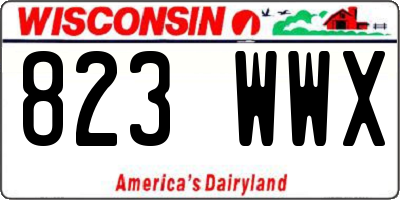 WI license plate 823WWX