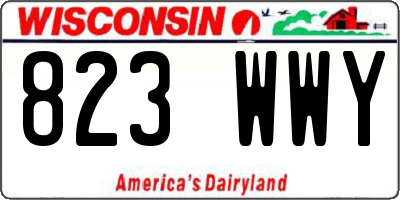 WI license plate 823WWY