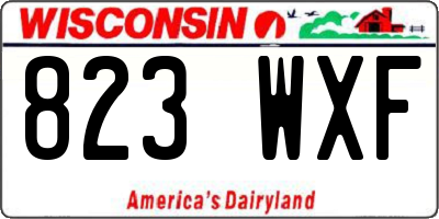 WI license plate 823WXF