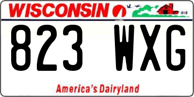 WI license plate 823WXG