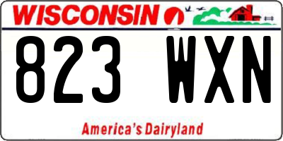 WI license plate 823WXN