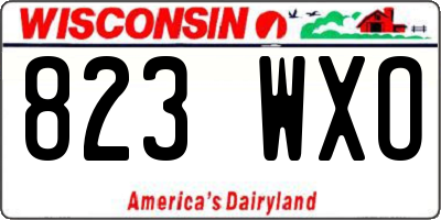 WI license plate 823WXO