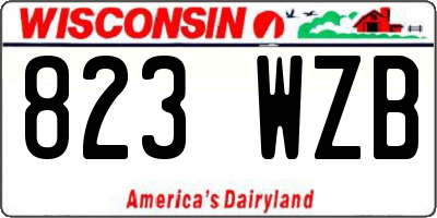WI license plate 823WZB