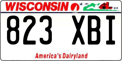 WI license plate 823XBI