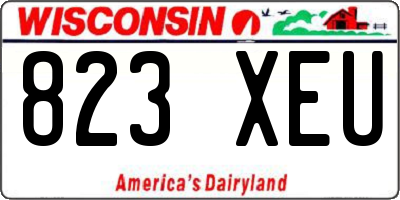 WI license plate 823XEU