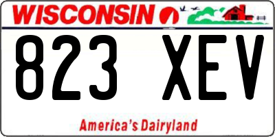 WI license plate 823XEV