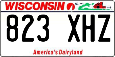 WI license plate 823XHZ