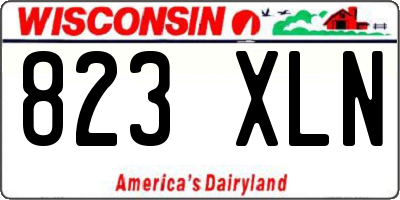 WI license plate 823XLN