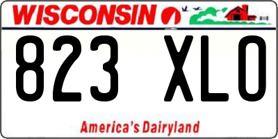 WI license plate 823XLO