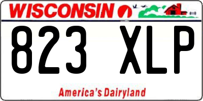 WI license plate 823XLP