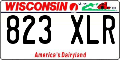 WI license plate 823XLR