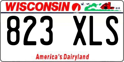 WI license plate 823XLS