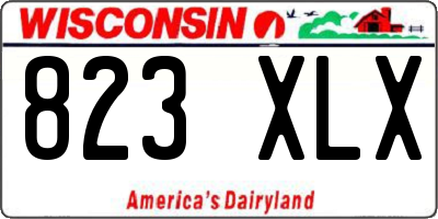 WI license plate 823XLX