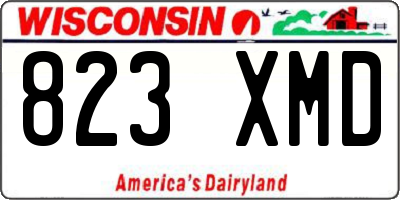 WI license plate 823XMD