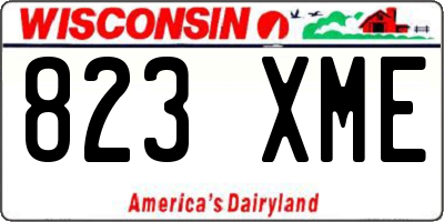WI license plate 823XME